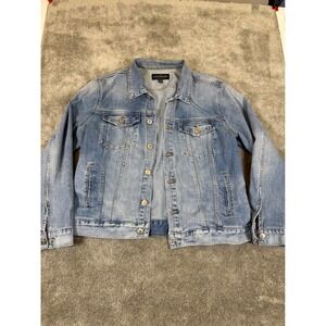 Lucky Brand The Tomboy Trucker Denim Jacket Light Wash XL Womens
